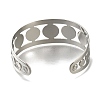 304 Stainless Steel Cuff Ring for Women RJEW-U025-05P-3