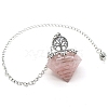 Natural Rose Quartz Chip & Resin Dowsing Pendulum Big Pendants PW-WG72597-03-1