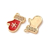 Brass Micro Pave Cubic Zirconia Pendants X1-KK-D420-01G-01-2