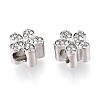Alloy Rhinestone European Beads FIND-N009-15P-2