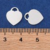 925 Sterling Silver Blank Heart Charms STER-F057-03S-02-3