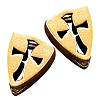 2Pcs Brass European Beads KK-DC0004-48-1