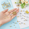 100Pcs 10 Styles 201 & 304 Stainless Steel Bead Cap Pendant Bails STAS-FI0001-02-3