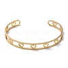 304 Stainless Steel Open Cuff Bangles BJEW-P307-05G-2