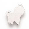 Tarnish Resistant 201Stainless Steel Kitten Stamping Blank Tag Pendants STAS-S057-19-2