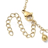 Ion Plating(IP) 304 Stainless Steel Round Ball Charms Bib Necklaces for Women NJEW-D052-05G-3