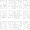 Plastic Drawing Painting Stencils Templates DIY-WH0222-015-4