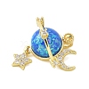 Brass Micro Pave Cubic Zirconia Pendants KK-S507-11G-2