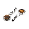 Natural Tiger Eye Pendants G-F777-05P-11-2