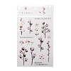 Flower Pattern Waterproof Self Adhesive Hot Stamping Stickers DIY-I063-09-1