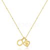 Brass Initial and Heart Pendant Necklaces for Women FS-WG01F32-15-1