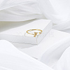 1Pc Letter Brass Rhinestone Open Cuff Rings for Women AJEW-LP0004-47Z-G-3