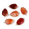 Natural Crackle Agate Links connectors G-Q498-06-1