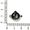 Halloween Brass Orange Enamel Connector Charms KK-F915-04B-B-3