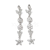 Brass Micro Pave Clear Cubic Zirconia Big Pendants CU-E004-02P-1