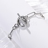 Tarnish Resistant 304 Stainless Steel Paperclip Chain Bracelets BJEW-JB04967-2