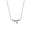 Stainless Steel Melting Drop Pendant Necklaces for Women PW-WG47804-02-1