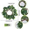 2Pcs Cloth Artificial Leaf Candle Rings Wreath AJEW-SP0004-47A-2