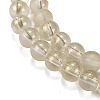 Frosted Transparent Glass Bead Strands GLAA-P065-6mm-01-4