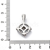 304 Stainless Steel Micro Pave Cubic Zirconia Pendants STAS-U043-21P-3