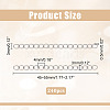 240Pcs 304 Stainless Steel Chain Extender STAS-ME0003-79-2