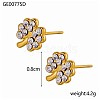 304 Stainless Steel Stud Earrings STAS-OY003-59G-2