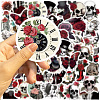 Hallowmas 50Pcs Punk Gothic Rose Stickers PW-WGD825C-01-3