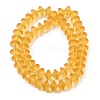 Frosted & Baking Paint Transparent Glass Beads Strands GL-CBA2ED2-03A-2