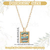 Brass with Cubic Zirconia Pendants Necklaces NJEW-LP0001-45C-G-2