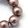 Baking Paint Pearlized Glass Pearl Round Bead Strands LS-HY-Q330-8mm-78-3