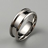 304 Stainless Steel Grooved Finger Ring Settings RJEW-WH0010-08D-P-1