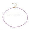 Natural Amethyst Beaded Necklaces NJEW-JN03315-01-1