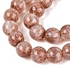 Transparent Half Spray Painted Glass Beads Strands LS-GLAA-Q110-02A-08-3