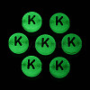 Luminous Frosted Acrylic Beads FACR-T008-02K-3