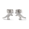 Non-Tarnish 304 Stainless Steel Stud Earrings EJEW-B022-01B-1