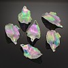 AB Color Plated Eco-Friendly Transparent Acrylic Pendants X-PACR-P003-03B-1