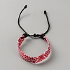 Ethnic Style Polyester Cord Braided Bracelets for Men Women BJEW-WH0022-66B-1