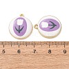 Plating Eco-Friendly Printed Alloy Pendants AL-CBAE25B-01E-G-2