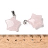 Natural Rose Quartz Pendants G-H035-02P-3