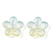 Two Tone Transparent Normal Glass Beads GLAA-T030-01-A02-1