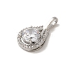 Micro Pave Clear Cubic Zirconia Pendants KK-S351-02P-01-2