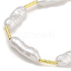 Rack Plating Brass & ABS Plastic Pearl Beads Column Beaded Necklaces for Women NJEW-C059-14G-2