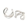 Rack Plating Brass Cuff Earrings for Women EJEW-C098-01P-2