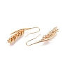 Wheat Brass Dangle Earrings KK-A227-24G-2