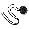 Polka Dot Pattern Fabric Rose Tie Choker Necklaces for Women NJEW-Z022-01D-2