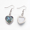 Natural Paua Shell  Dangle Earrings EJEW-F162-D03-2