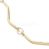 Ion Plating(IP) 304 Stainless Steel Twist Bar Link Chain Necklace NJEW-K249-11G-2