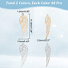 80Pcs 2 Colors Brass Pendants KK-DC0002-09-2