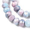 Faceted Electroplated Glass Beads Strands X-GLAA-C023-02-B06-3