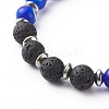 Handmade Evil Eye Lampwork Beaded Stretch Bracelets BJEW-JB06466-01-2